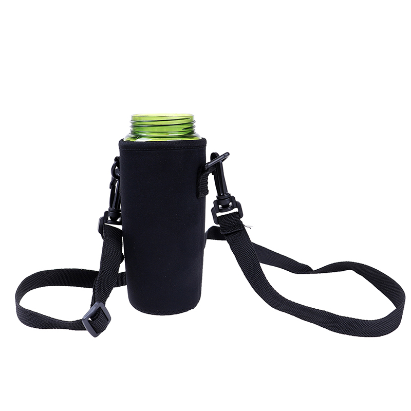 420-1500ml vesipullon kansi pussi pussi w/hihna neopreeni vesipussin pidike olkahihna musta pullon kantajan eristyspussi