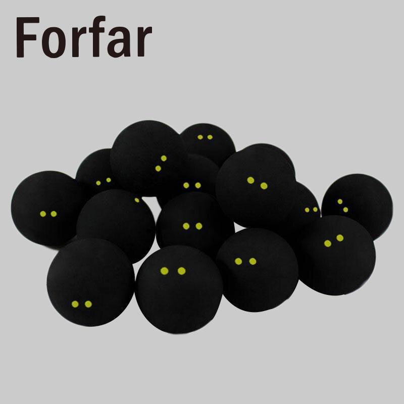 Forfar 2/5/10 PCS Squash Ball Two-Yellow Dots Low Speed Sports Rubber Balls Player Summer Outdoor Sports Balls