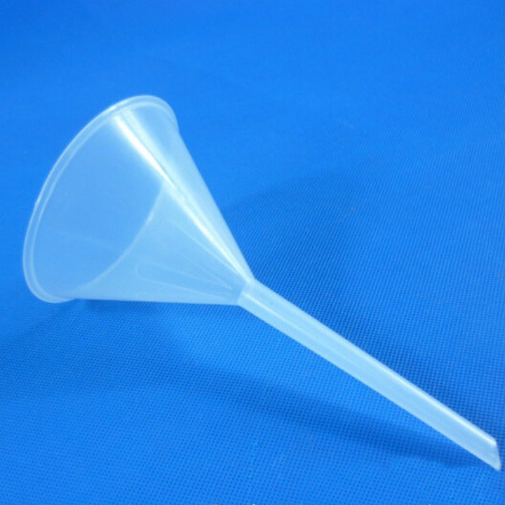 10 stks/partij 60mm Plastic Liquid Filter Trechter, Laboratorium Plastic Trechter met lange nek