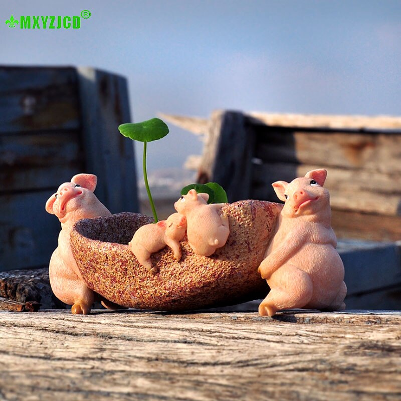 Zodiac Varken Hars Decoratie Simulatie Dier Sculptuur Ambachten Office Desktop Geluk Decoratie Tuin Micro Landschap Ingemaakte