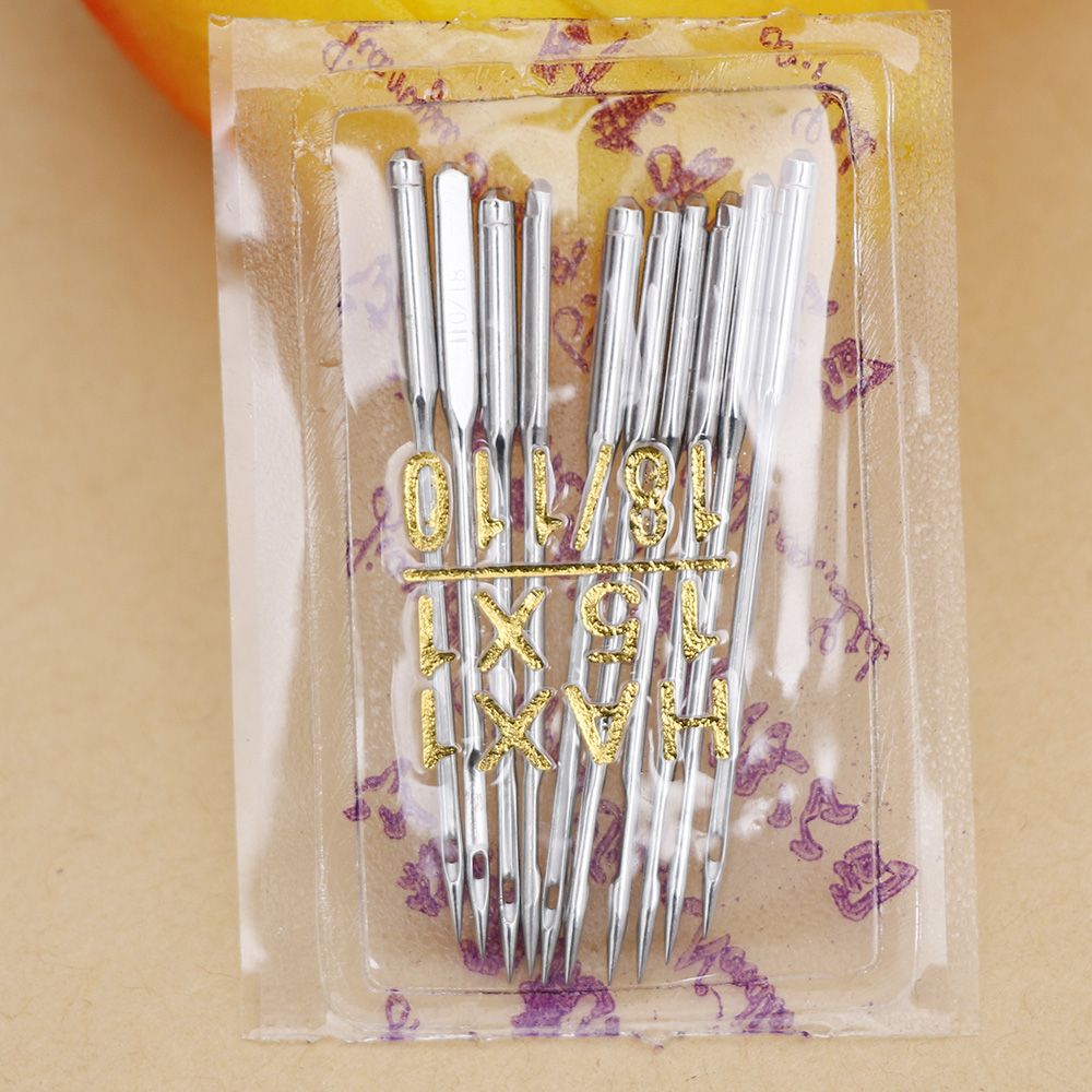 10 PCS Silver Sewing Machine Needles Long DIY Blind Self Threading Big Eye Needle Embroidery Tools