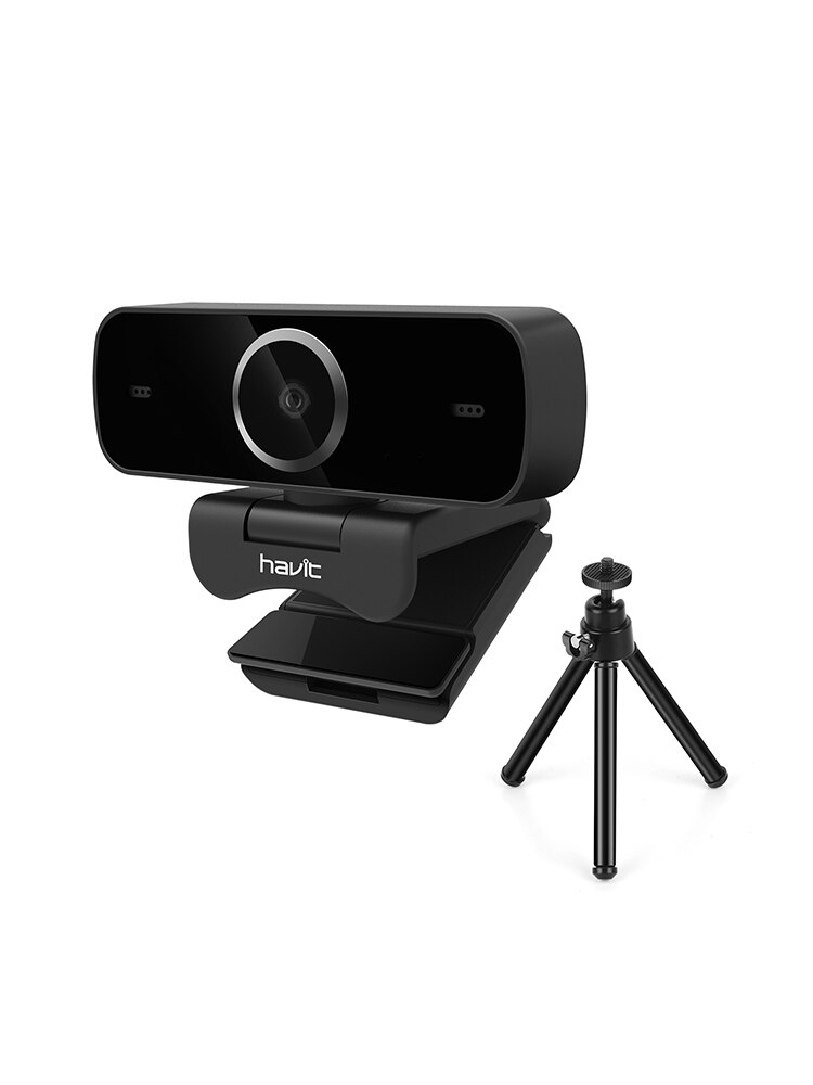 Havit HD zawodowiec kamera internetowa 1080P HD kamera internetowa era z wbudowanym mikrofon HD 1920*1080P USB wtyczka &wzmacniacz; bawić się kamera internetowa bezpłatny statyw: Default Title