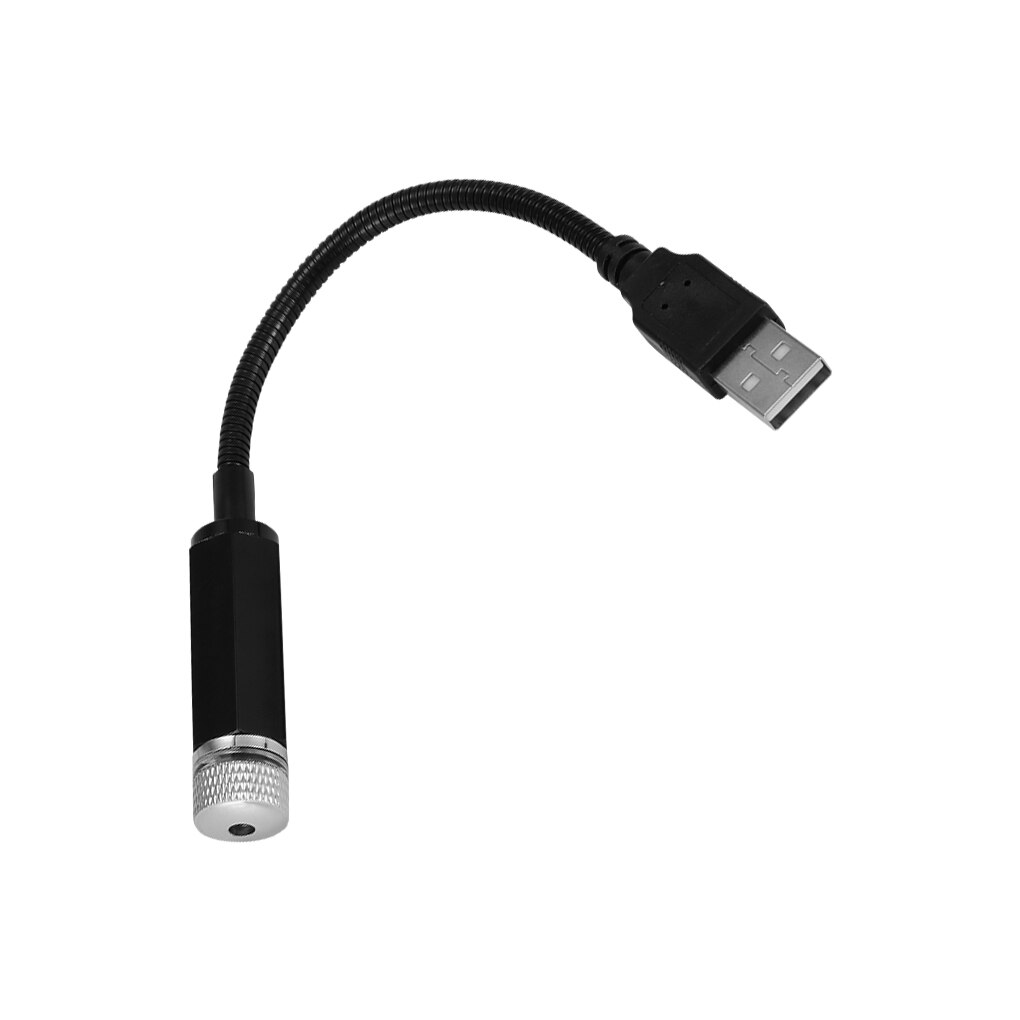 Luz de proyección de techo de coche, proyector de techo Interior, luz LED de ambiente ajustable USB portátil, luz roja