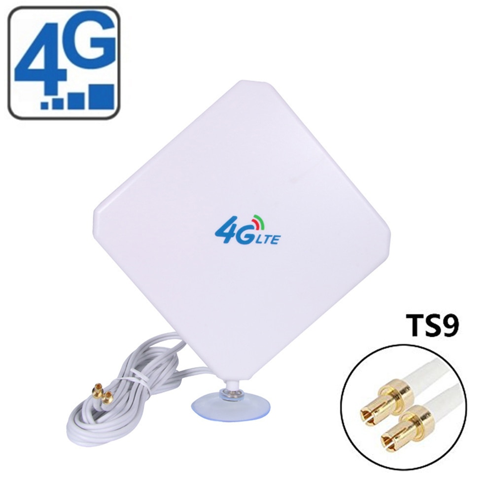 Amplificador de antena de teléfono móvil 35dBi 4G LTE Dual MIMO, Cable de enchufe TS9 aéreo para Huawei BI622, mejora de señal