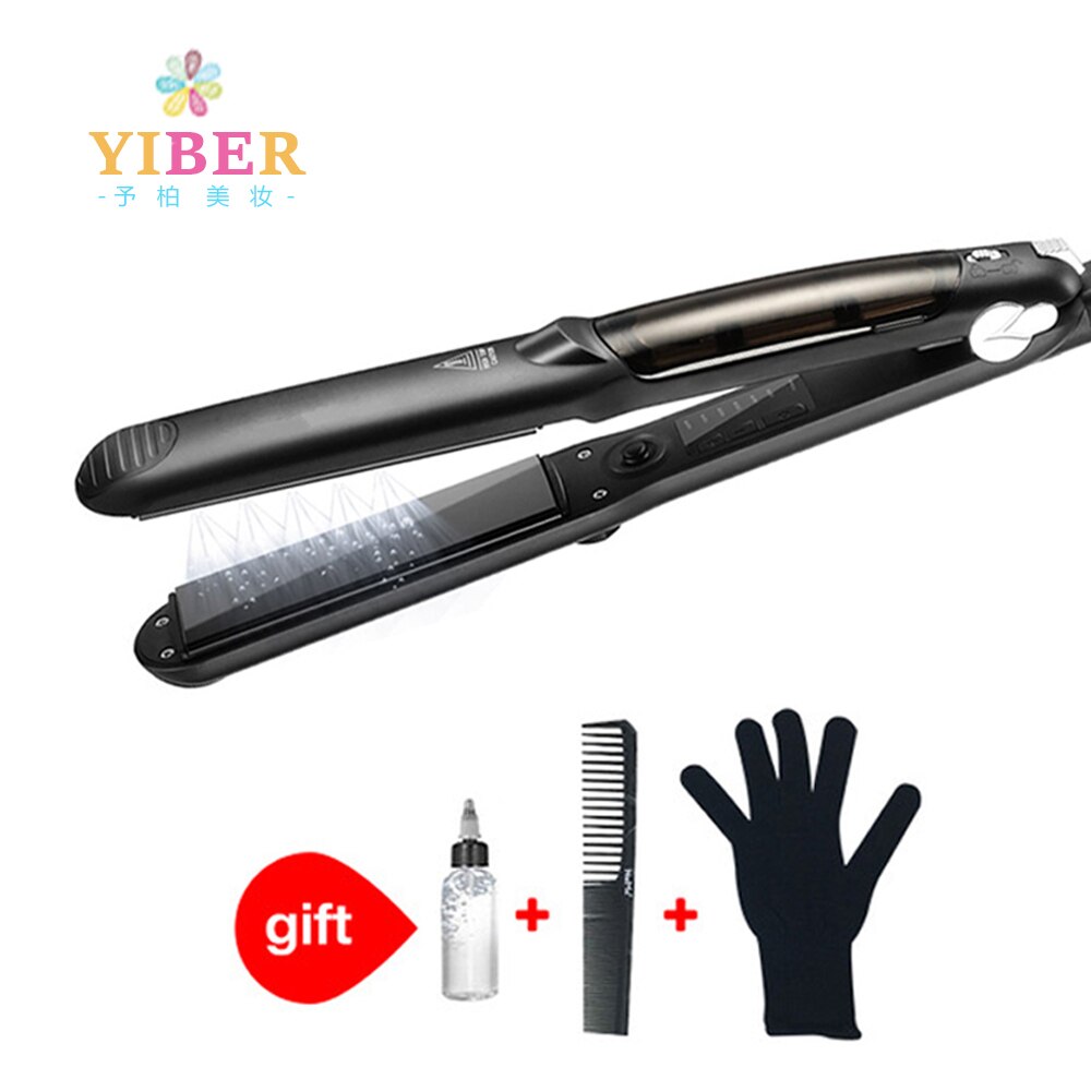 Flat Iron Steam Hair Straightener with Argan Oil Infusion Steam Hair Flat Iron Ceramic Vapor Fast Heating Iron
