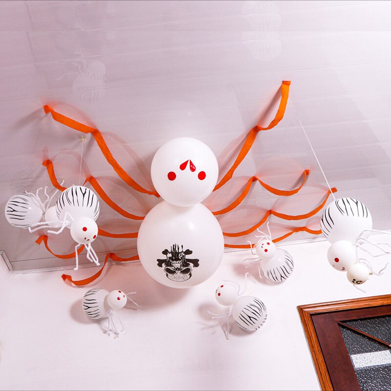 Cartoon Halloween Latex Balloon Giant Spider Balloon Combination Inflatable Toy Balloon Halloween Decoration Ball