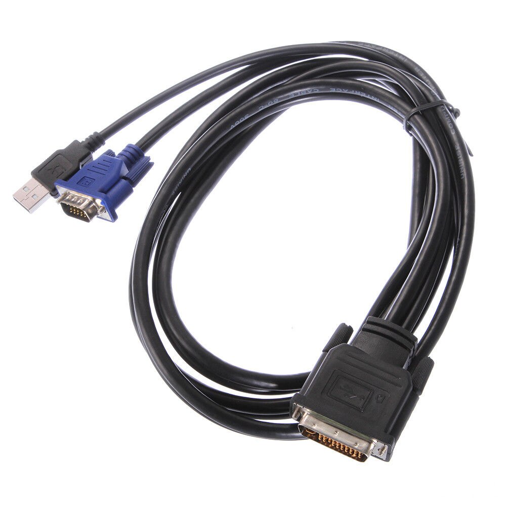 Przedłużacz zasilający DVI30+5 do VGA żeński i USB do monitora TFT