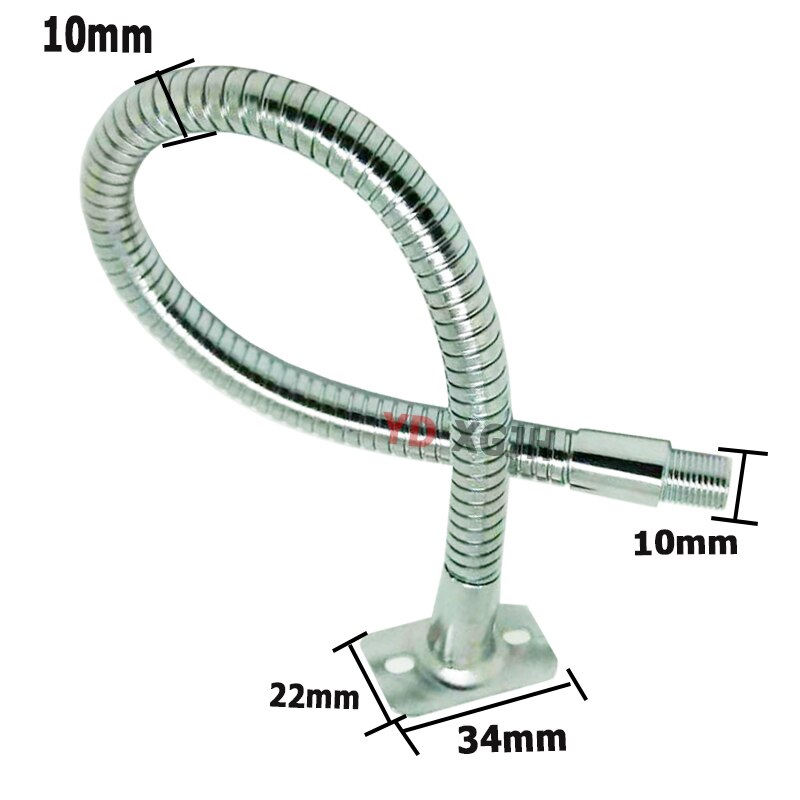 Dia 10mm/12mm elastyczny uchwyt lampy gęsiej szyi LED lampa uniwersalny wąż metalowy serpentyn rury dla 1W 3W 5W DIY lampa biurkowa led