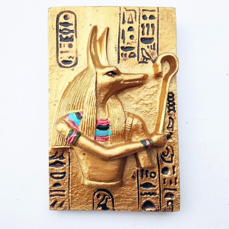 Imán 3d para nevera, pegatinas magnéticas de la mitología Egipcia Anubis Queen, de viaje de Oriente Medio, imanes para nevera: A
