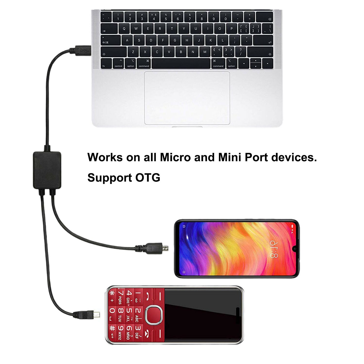 1Pc Multifunctionele Usb 2 In 1 Usb Type 3.1 C Mannelijke Micro Usb &amp; Mini Usb Man Cord gegevens Opladen Adapter Splitter Kabel