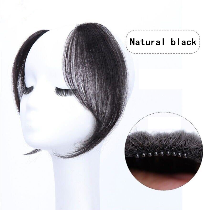 Bangs Clip In on Front Hair Bang Side Fringe Hair Extension Natural Synthetic Bangs Hair Women Bangs Synthetic Hair Pieces: 1B/27HL
