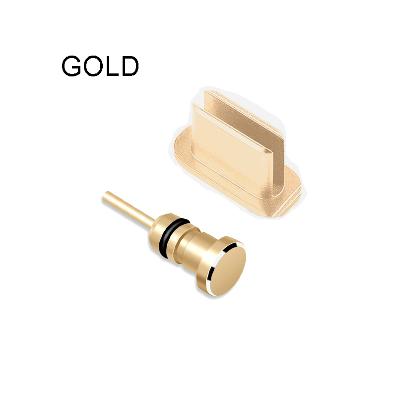 Protector de teléfono Usb c, enchufe antipolvo para Usb, cubierta antipolvo, accesorios para teléfono celular, tapa antipolvo tipo c, conector para auriculares: Oro