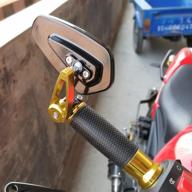 1 Pair 7/8" 22mm Motorcycle Aluminum Bar End Side Rearview Mirror Universal Motorbike Bike Handlebar Rear View Mirrors