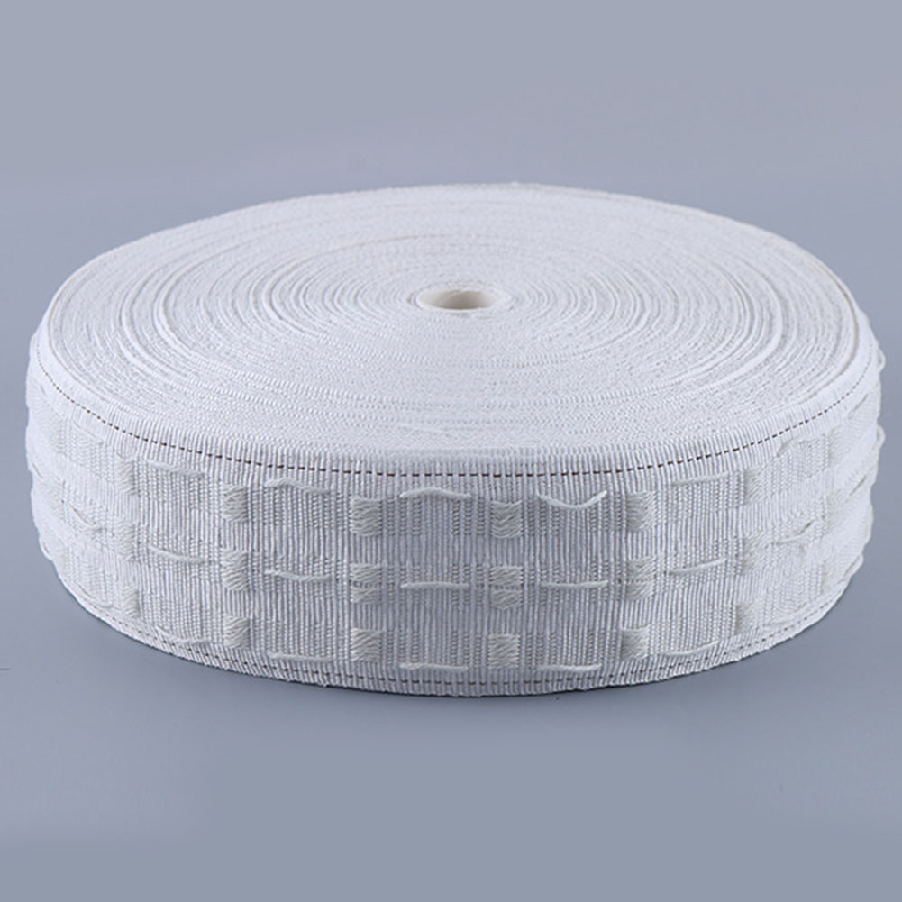 10M Grommet Curtain Pull Tape Belt Cloth Eyelets Punching Hook Pleat Curtain Ring