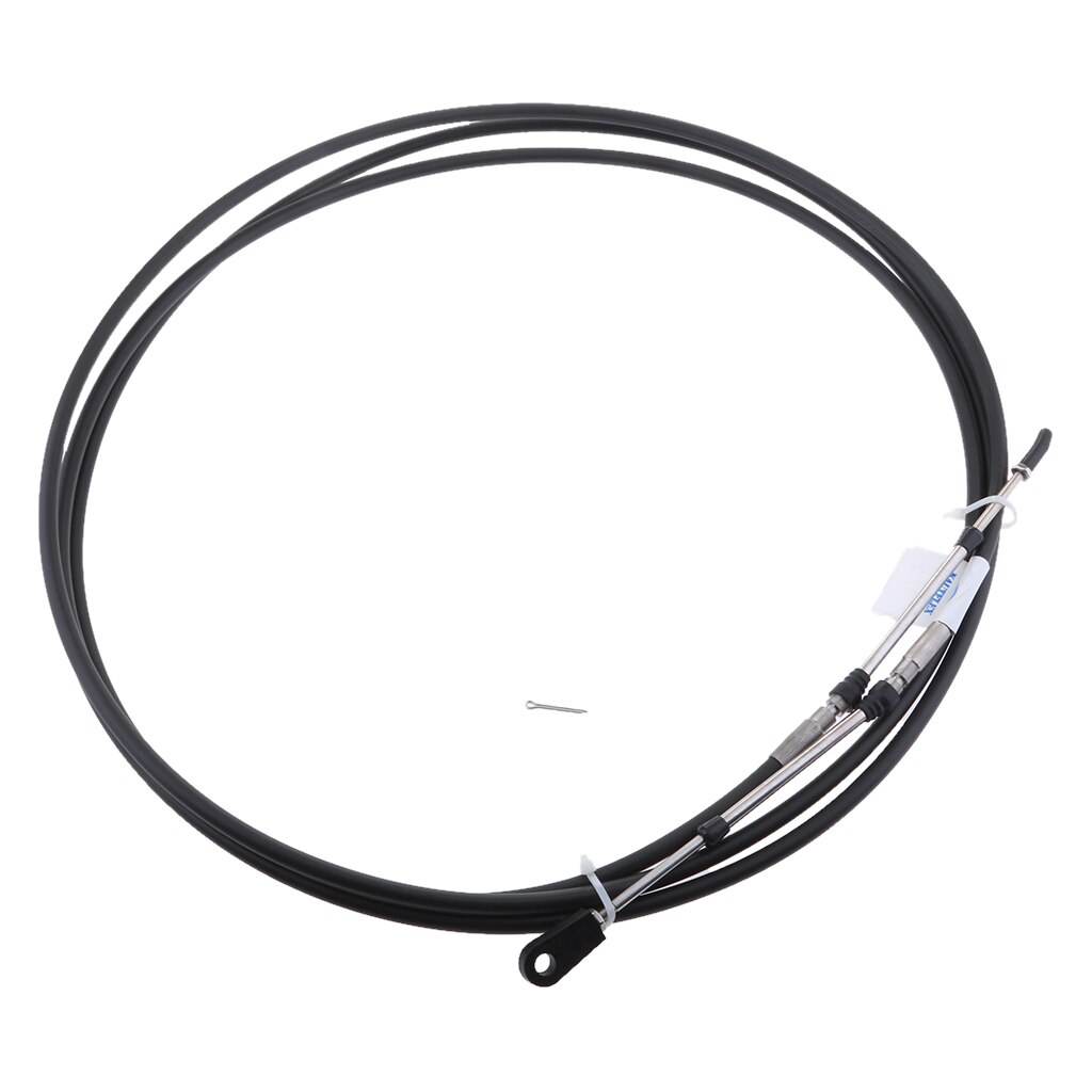 Cable de acelerador Universal para palanca de Control de Motor de barco marino, negro, 17 pies, 2 uds.
