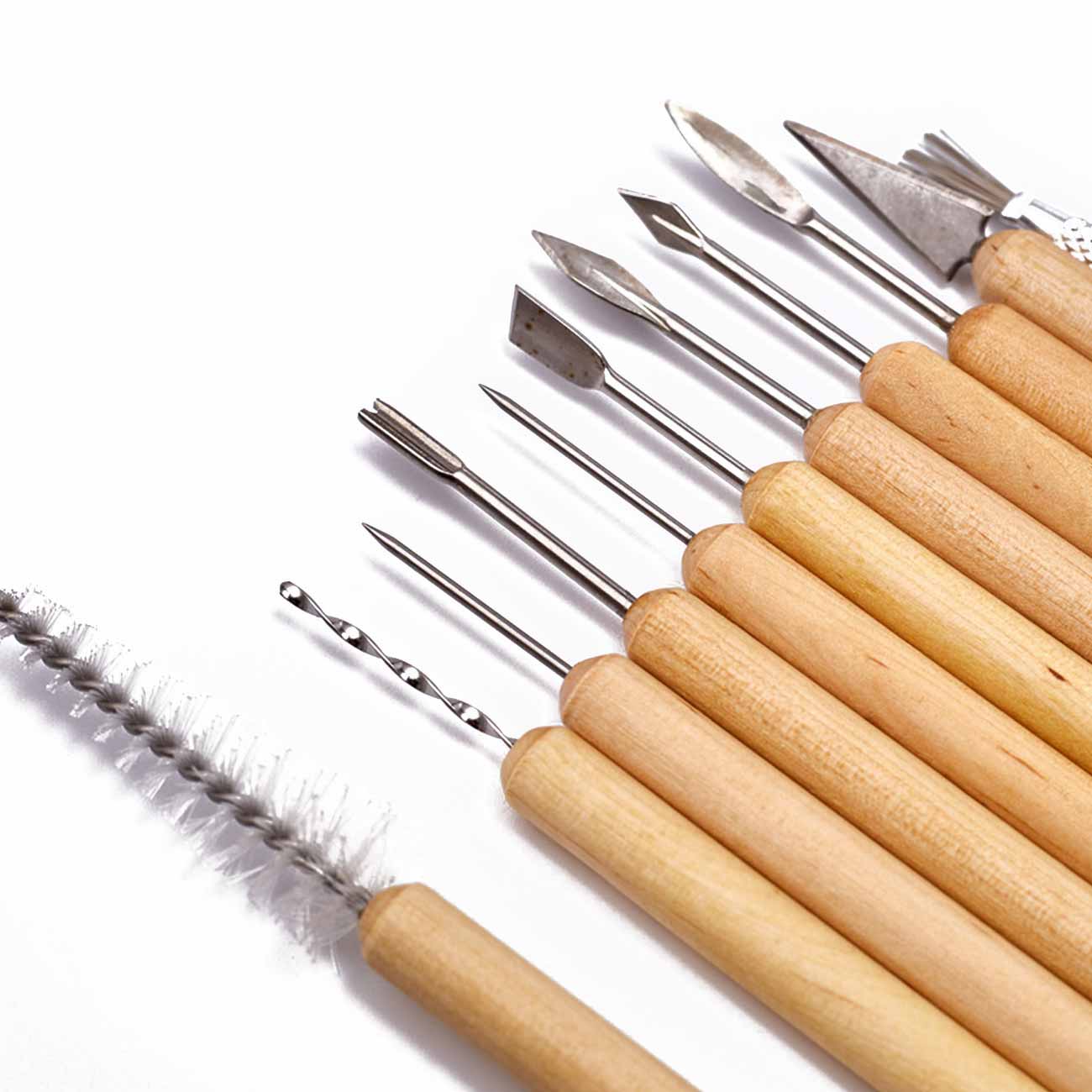 11pcs Clay Sculpting Kit Sculpt Smoothing Wax Carving Pottery Ceramic Tools Polymer Shapers Modeling Carved Art DIY Decor Set