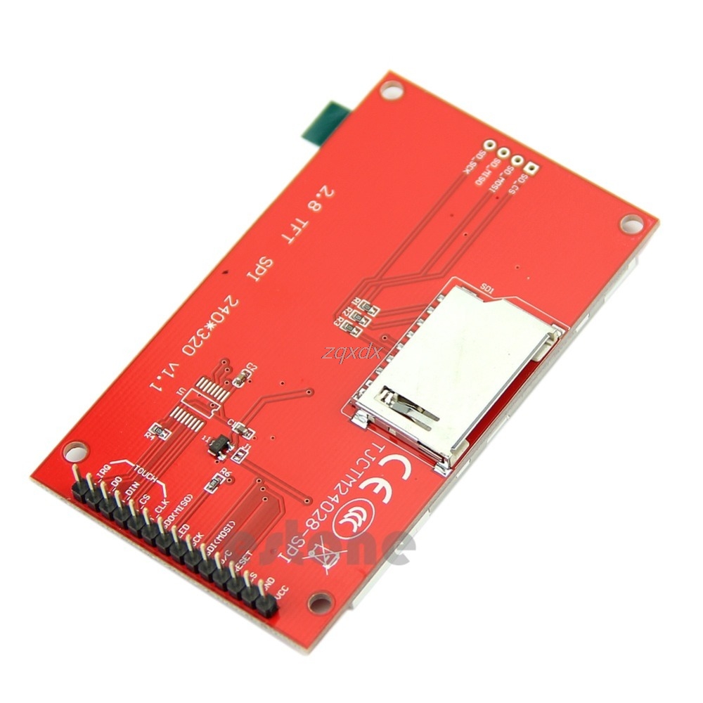 2.8 "240x320 SPI TFT LCD Port série Module + carte PCB adaptateur Micro SD ILI9341 3.3V et directe