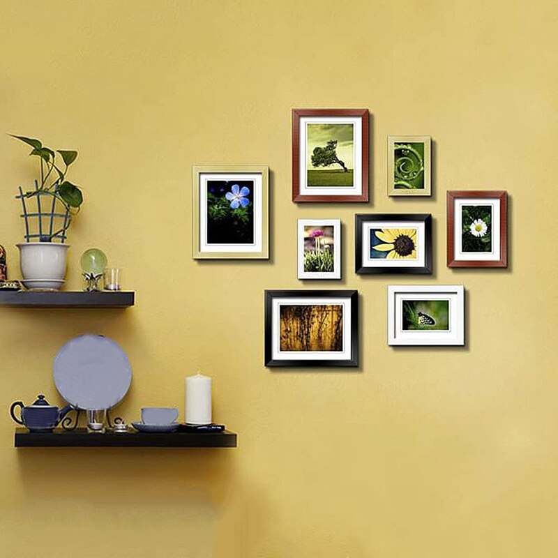 100 Pieces Picture Frame Hanging Sawtooth Hangers Kits Double Hole 200 Head Screws Wall Mounting Golden