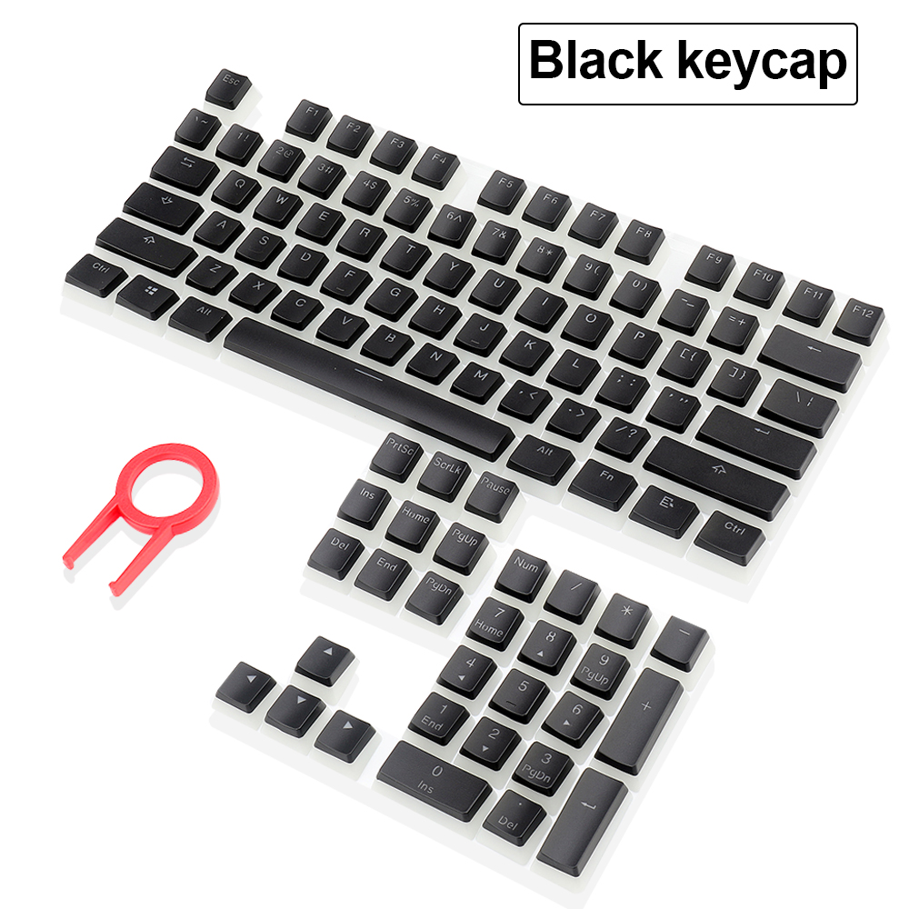 REDRAGON Scarab A130 Pudding keycaps 104 Key Crystal mechanical keyboard key caps For Cherry MX style Including key-puller: black