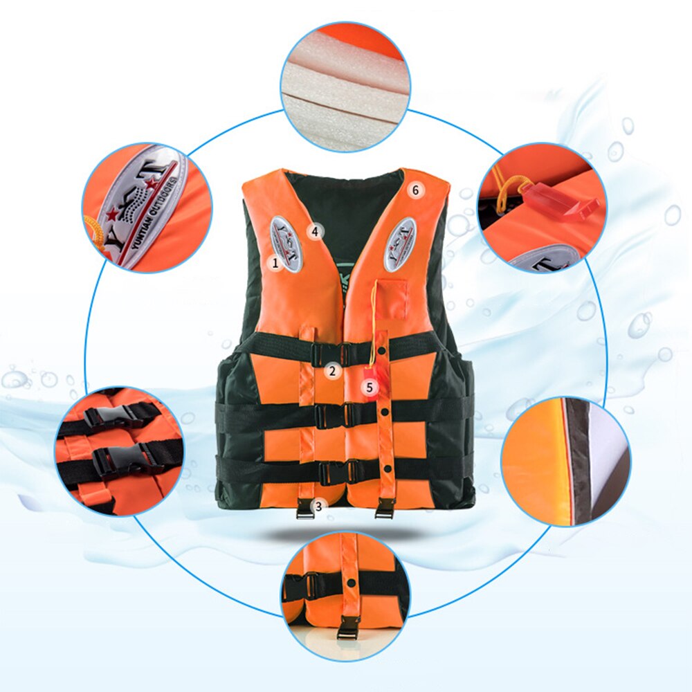 Universal Outdoor Swimming Boating Skiing Driving Vest Survival Suit Polyester Life Jacket for Adult Children safety jacket