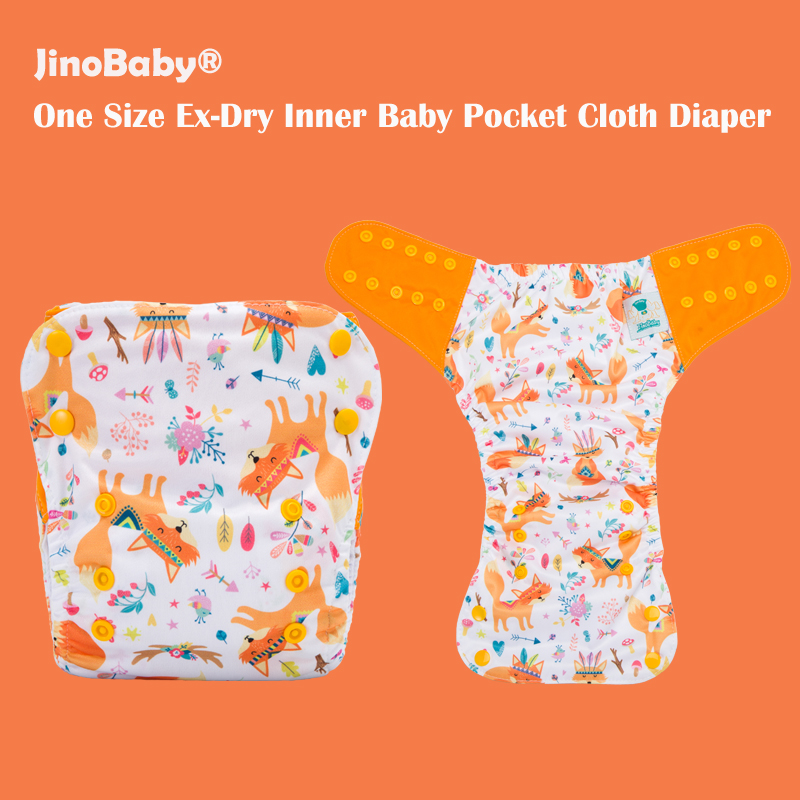 JinoBaby One Size Baby Doek Luiers Pocket Luier Ex-Dry Inner (Geen Insert)