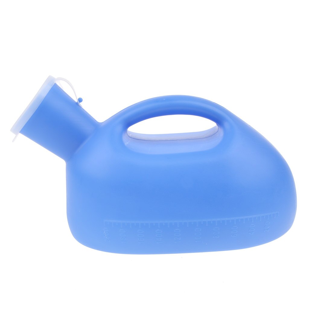 Portable Male Urinal Potty Pee Collector Storage Bottle for Hospital Travel Camping, 2000ml, with Tight Seal Lid, Leakproof