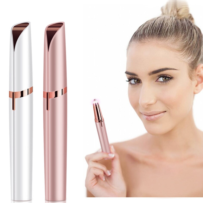 Gezichtsbehandeling mini wenkbrauw scheerapparaat scheermes wenkbrauw ontharing epilator direct pijnloos draagbare epilator scheren wenkbrauw trimmen elektrisch