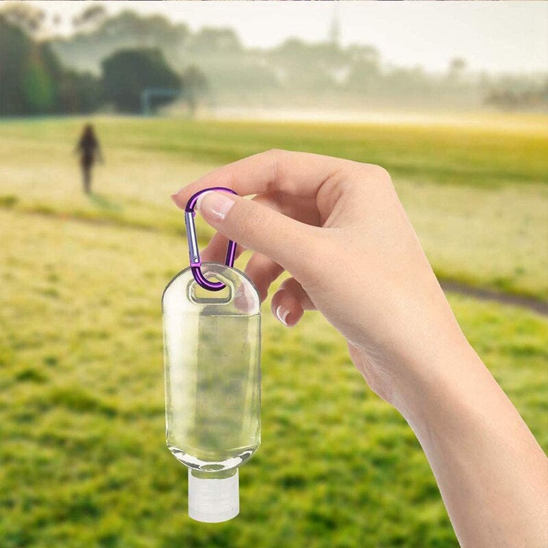 50Ml Refillable Bottles Travel Containers Empty Plastic Bottles with Hook Carabiner 30Pcs