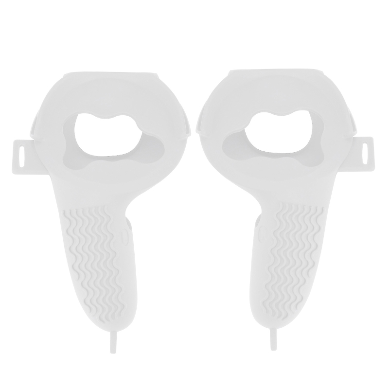 Vr-brillen-schutzhülle aus weichem silikagel, kompatibel mit oculus quest 2 vr, schutzhülle (1 paar), griffe, weiche schutzhülle ( d5qc stück): Weiß
