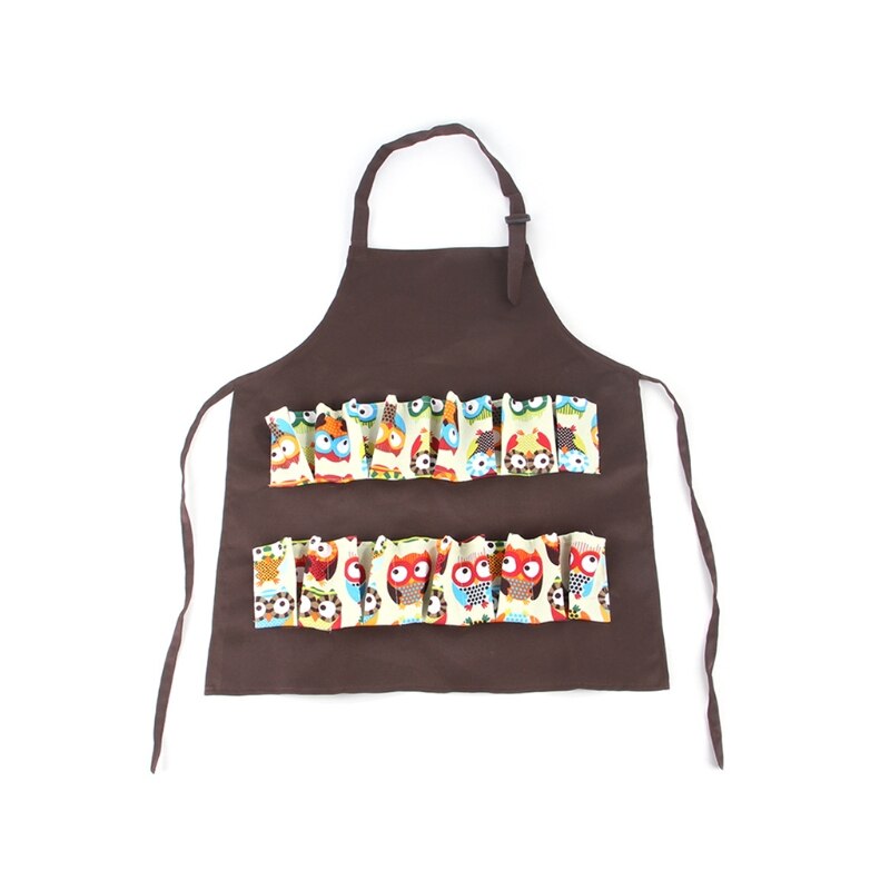Delantal de recolección de huevos, delantales de trabajo de granja para gallinas, huevos de ganso, bolsillos: Blanco