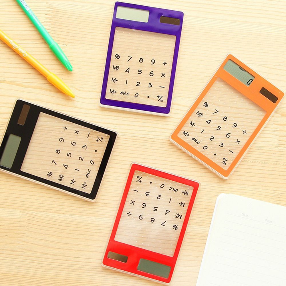 Stationery Candy Slim Solar Energy Touch Clear Scientific Calculator Student School Office Exam Supplies Birthday
