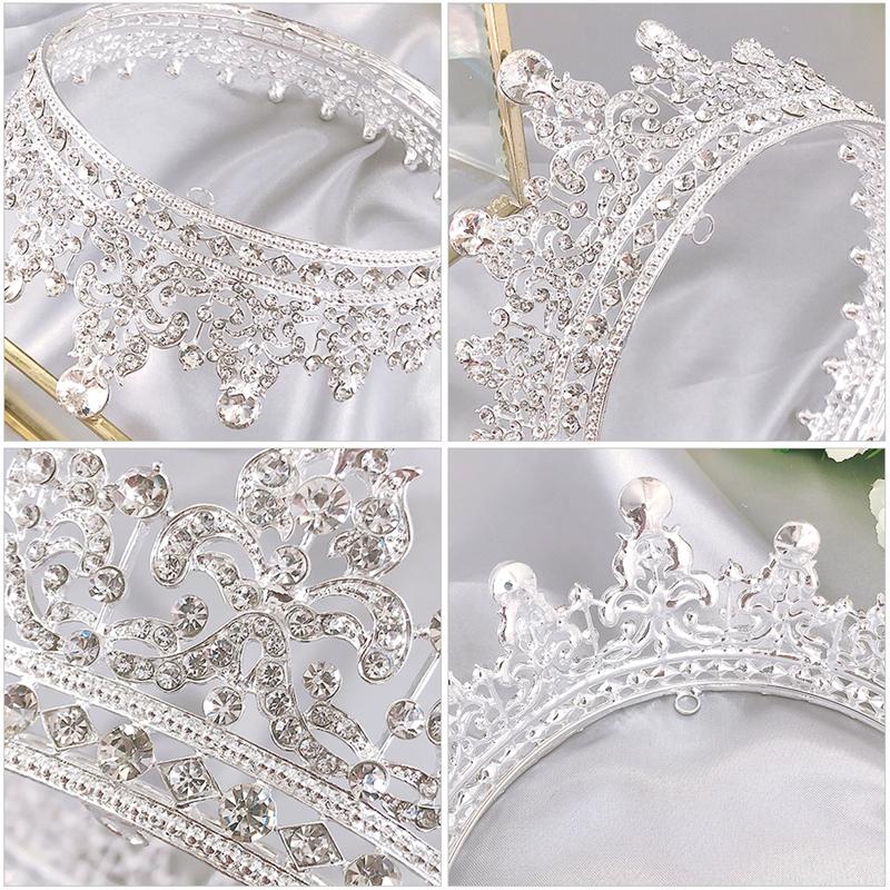 Coiffure de mariée élégante, couronne brillante, coiffure de mariage en cristal, 1 pièce