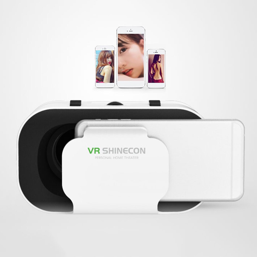 Vr Shinecon 5.0 Virtual Reality Bril Verstelbare 3D Bril Voor Films Games Ondersteuning 4.7-6.53 Inch Grote Scherm Smartphones