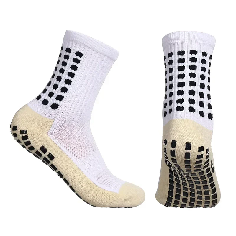 Heren Voetbal Sokken Sport Fietsen Grip Sokken Anti Slip Antislip Grip Pads voor Voetbal Basketbal Voetbaluitrusting