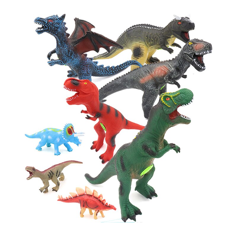 18 Styles Dinosaurs Toy Figures Model Brachiosaurus Velociraptor Tyrannosaurus Dragon Collection Animal Collection Model Toys