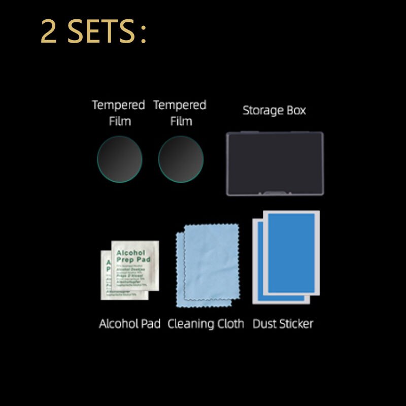 1/2Set Insta360 ONE X2 Tempered Glass Film Screen Protector For Insta360 ONE X2 Camera Len Film Glasses Protection Accessories: 2 Sets