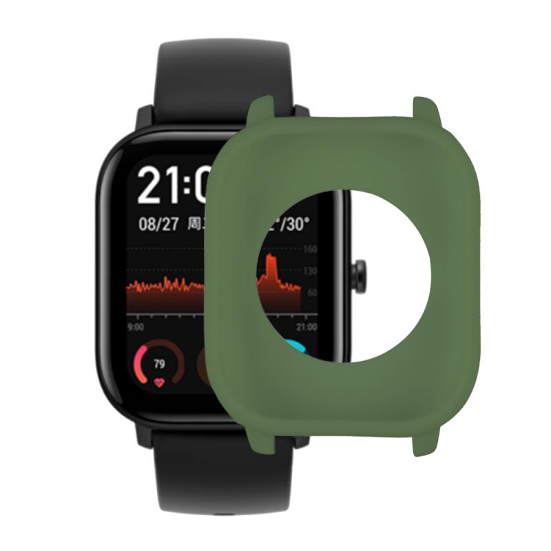 Nuovo 1PC Astuto della vigilanza Protezione GTS Della Copertura Accessori per Huami Amazfit GTS Orologio Custodia protettiva In Silicone Morbido Borsette Telaio paraurti: 橄榄绿