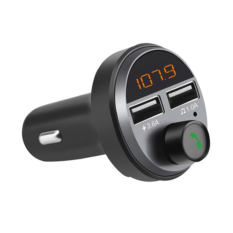 Langaton handsfree auto bluetooth 5.0 kit fm lähetin auto  mp3 pelaaja 3.6a nopea lataus dual usb laturi tuki tf -kortti  z2: Default Title