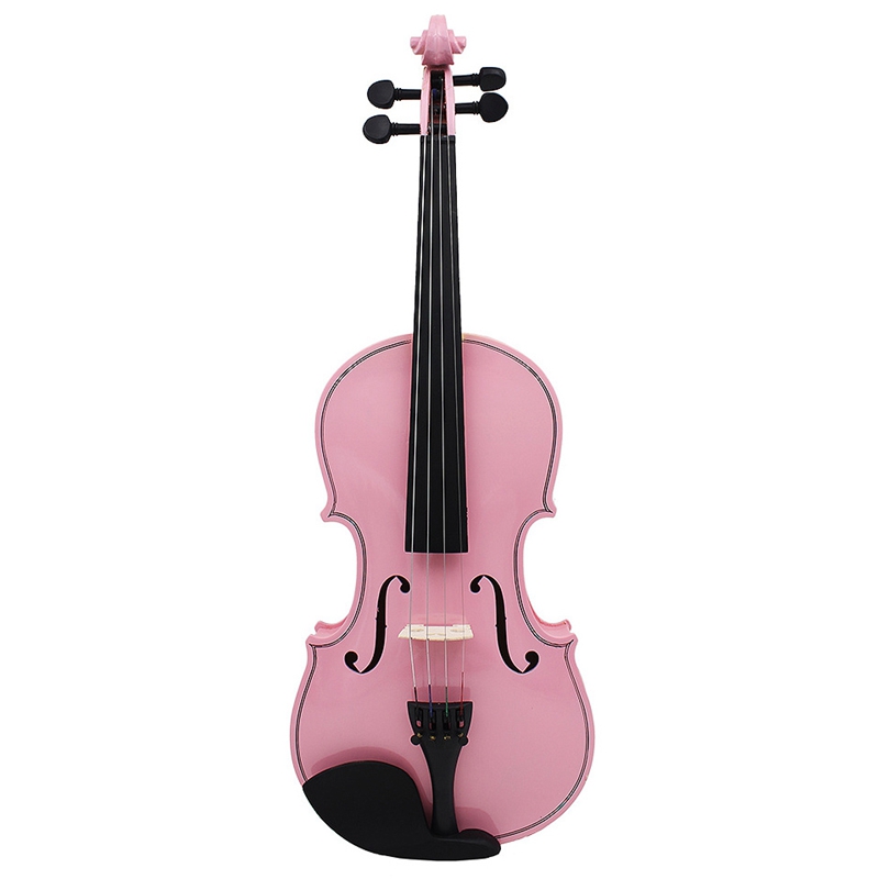 4/4 Full Size Roze Akoestische Viool Fiddle Craft Violino met Case Bow Rosin Viool voor Beginners