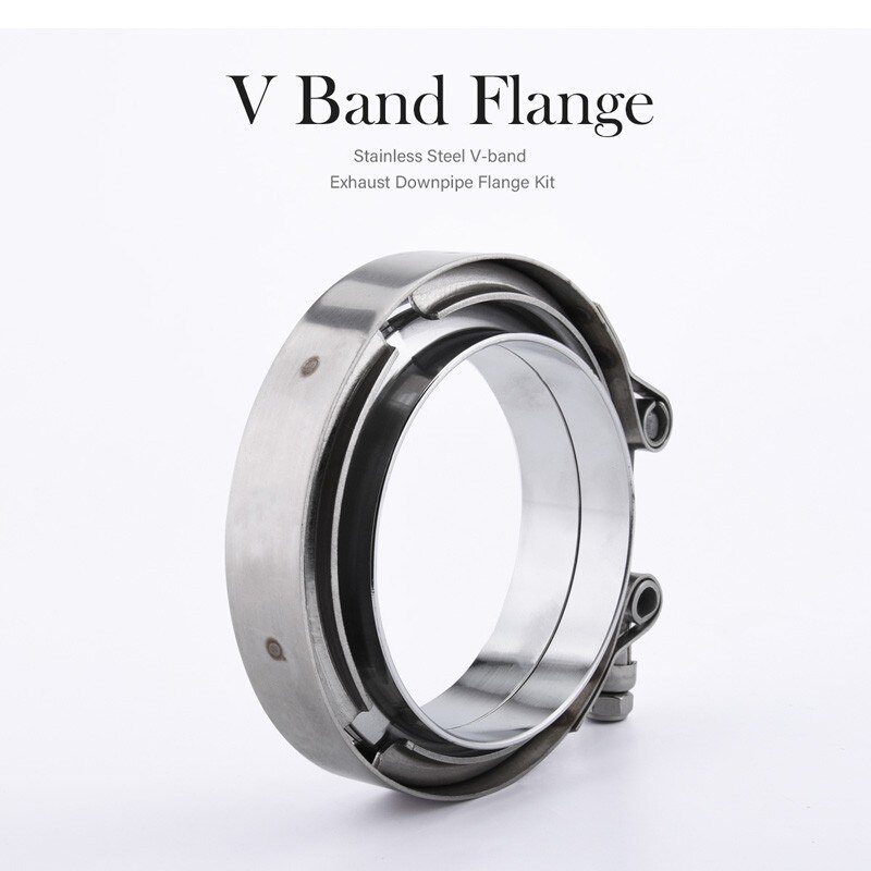 SPEEDWOW 3.5 Inch 89mm Quick Release V Band Clamp Male Female Exhaust V Band Clamp Flange Kit For Turbo Downpipe Clamp