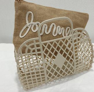 Summer Woman Clutch Bag Yellow Small Basket Beach Bag Outdoor Jelly Bag Purses and Handbags Luxury: beige