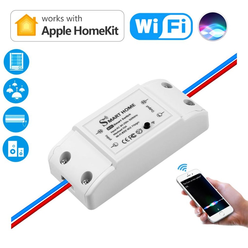 Interruptor de relé WIFI para casa inteligente, módulo de Controlador de luz LED domótica Universal que funciona con Alexa, Google Home y Smartlife