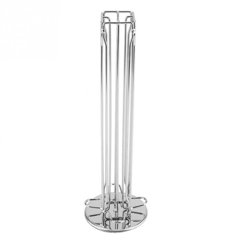 Rotatable Coffee Capsule Holder Stand Tower Rack Nescafe Dolce Gusto Iron Plating Coffee Pod Storage Shelves Rotary Holder