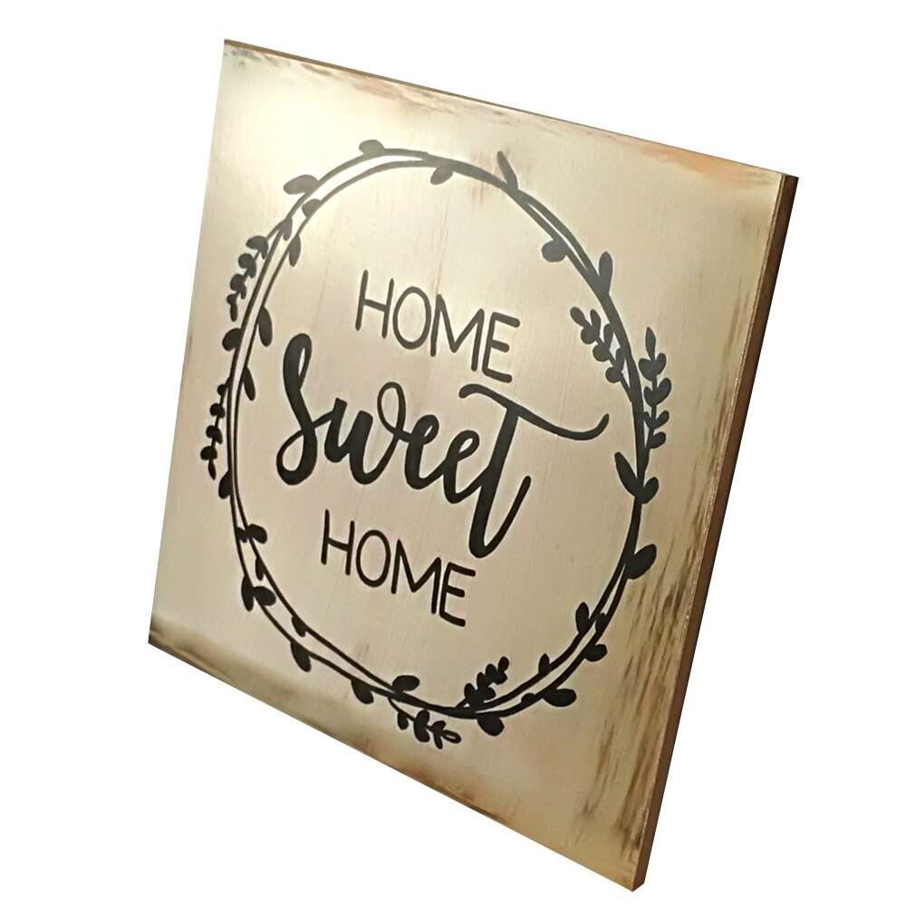 1 Pcs Decorative Rustic Wood Signs Home Sweet Sign Plaque Housewarming Farmhouse Style Distressed Ornament