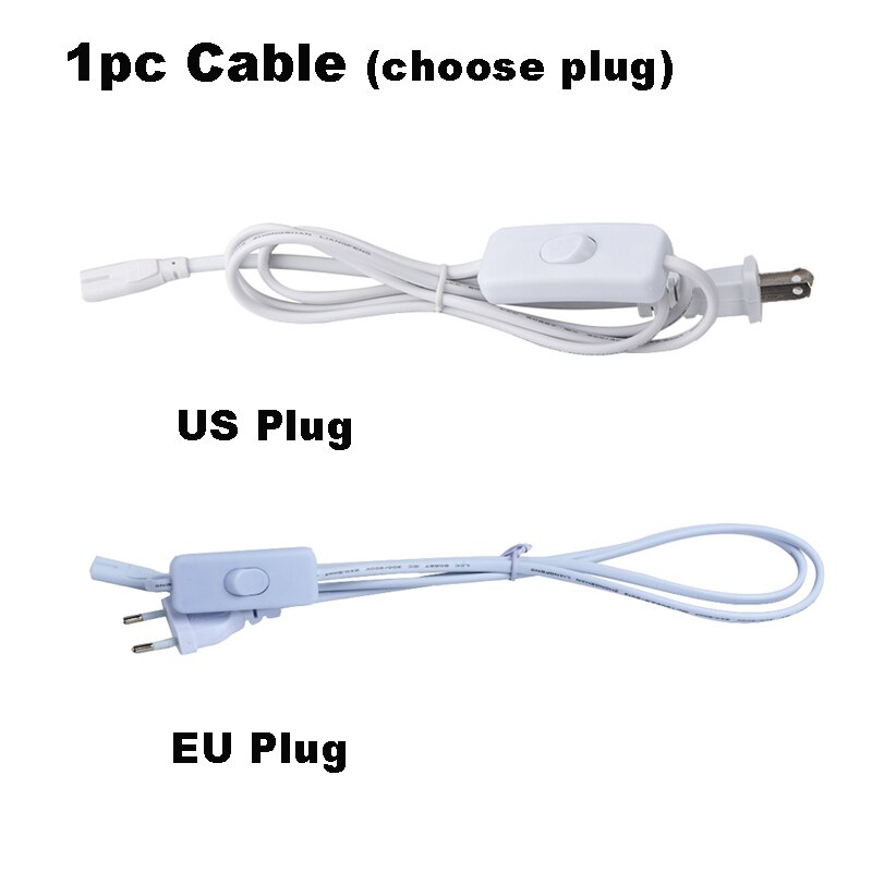 Fitolamp barre de LED bande rigide LED cultiver plante lumière de croissance T5 Tube pour Aquarium serre hydroponique grosebox Phyto plantes d'intérieur: Only 1pc cable / US Plug