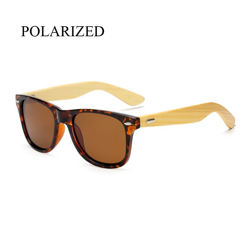 Gafas de sol polarizadas de madera de bambú cuadrado para hombre y mujer, gafas de sol Polaroid para hombre y mujer, gafas de sol retro hechas a mano de color rosa: KP1501 C54