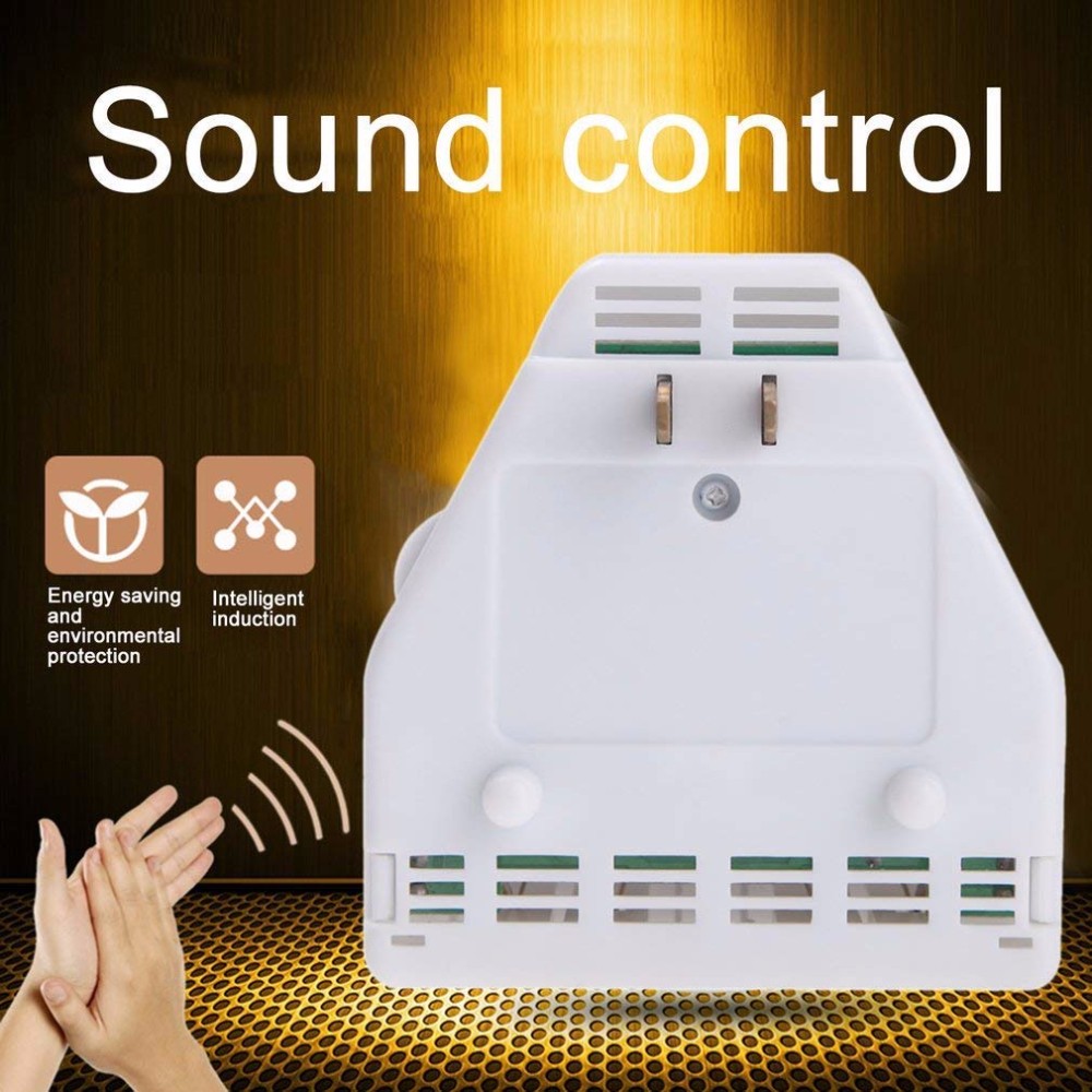 Ljudkontroll röstklapp induktionsbrytare ljud aktiverad på/av -knapp för hand klappa smart switch us plug 110v