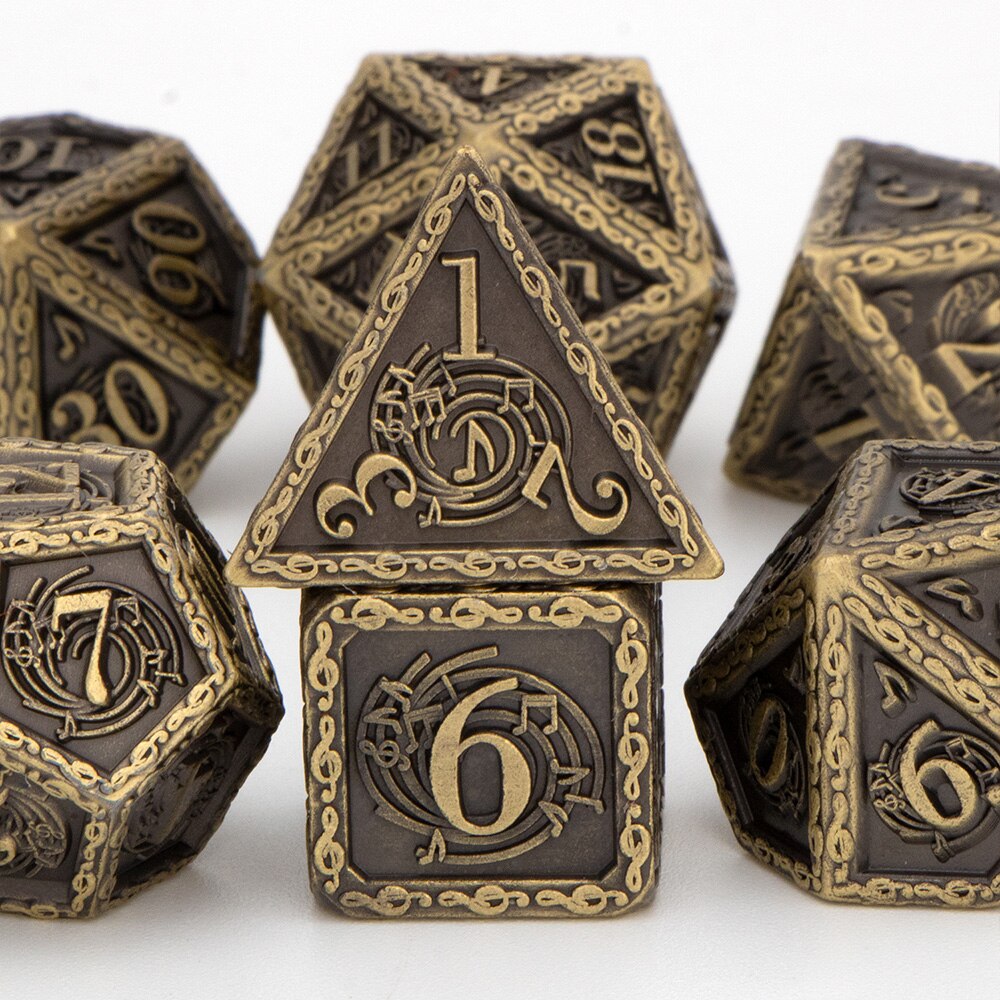 Metalen Dnd Dobbelstenen Set Dungeon En Dragon D &amp; D D + D Dices Set D20 D12 D10 D % d8 D6 D4 Mtg Rpg Veelvlakken Rollenspel Dobbelstenen: YY-08