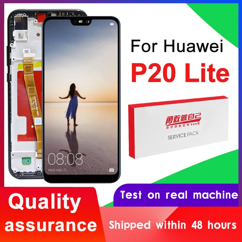 100% Original 5.84&#39;&#39; For Huawei P20 Lite LCD Display Touch Screen Digitizer Assembly For Nova 3e ANE-LX1 ANE-LX3 LCD Replacement