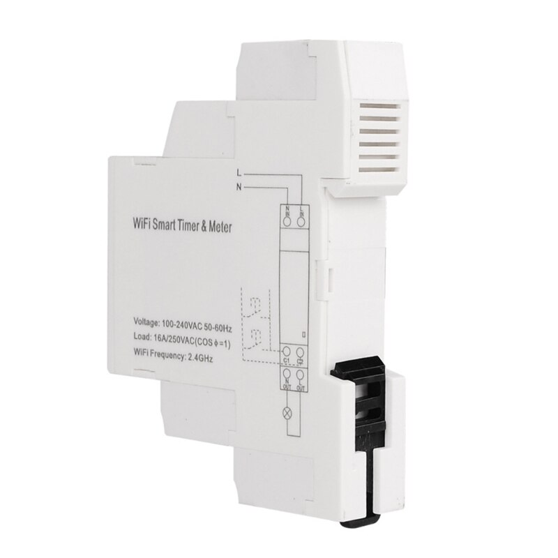 100-240VAC Single Phase WIFI Home Energy Meter with Timer Switch Remote Control by APP Voltage Current Detection Timing